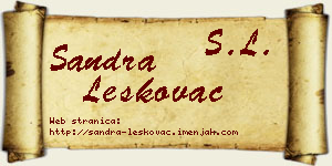 Sandra Leskovac vizit kartica